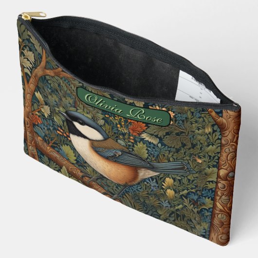 Elegant retro woodland bird  etui (Open)