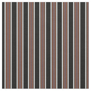 Elegant retro zwart en bordeaux gestript patroon stof