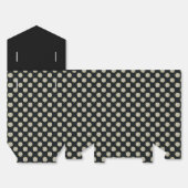 Elegant Retro Zwart en Gouden Speld Gat Bedankdoosjes (Ongevouwen)