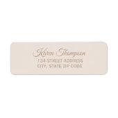 Elegant Return Address Label (Voorkant)
