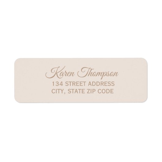 Elegant Return Address Label (Voorkant)