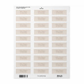 Elegant Return Address Label (Full Sheet)