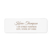 Elegant Return Address Label (Voorkant)