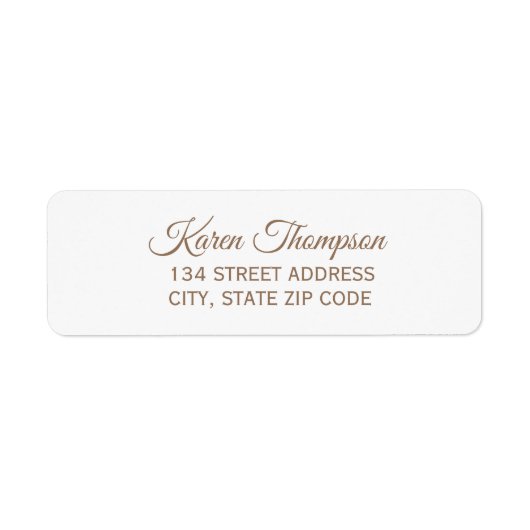 Elegant Return Address Label (Voorkant)
