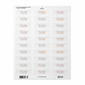 Elegant Return Address Label (Full Sheet)
