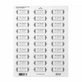 Elegant Return Address Labels (Full Sheet)