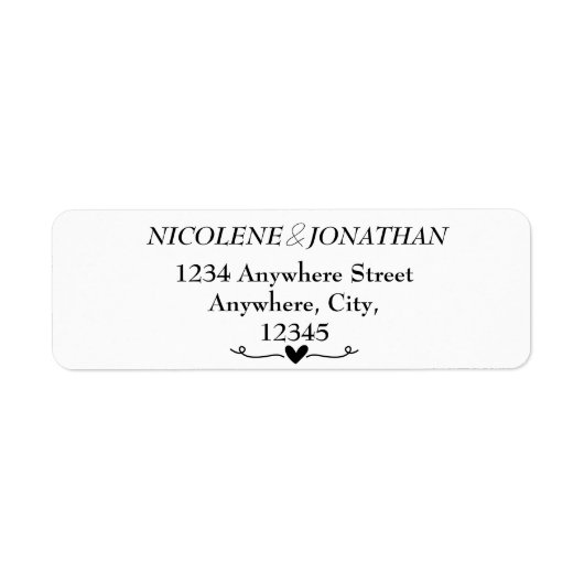 Elegant Return Address Labels (Voorkant)