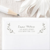 Elegant Return Address Labels Grey Floral (Insitu)