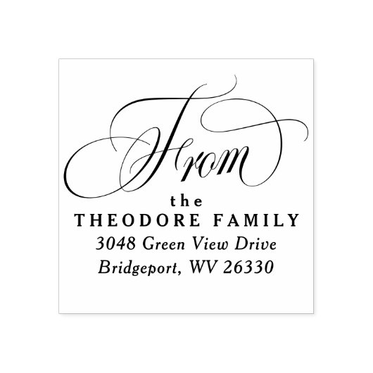 Elegant return address script from rubberstempel (Afrduk)