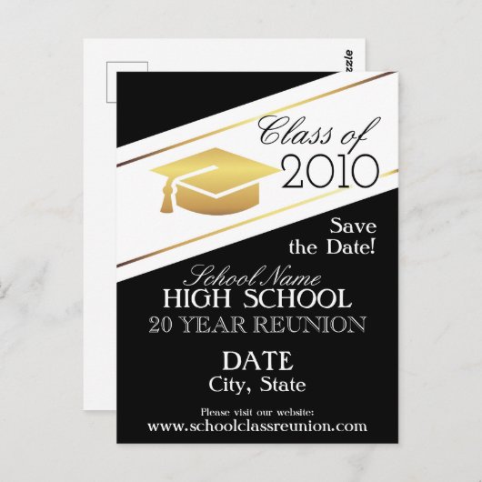 Elegant reünie ontwerp. briefkaart (Voorkant / Achterkant)