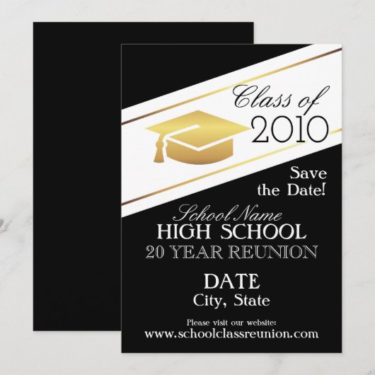 Elegant reünie ontwerp. kaart (Voorkant / Achterkant)