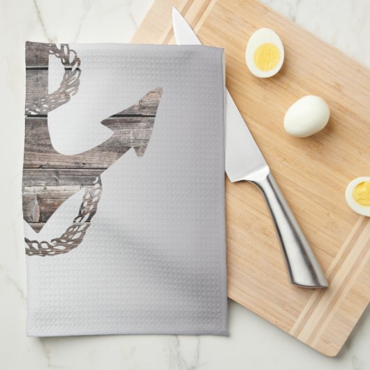 elegant reustisch nautisch ANCHOR + SANTA HAT | Ke Theedoek (Quarter Fold)