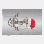 elegant reustisch nautisch ANCHOR + SANTA HAT | Ke Theedoek (Horizontaal)