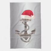 elegant reustisch nautisch ANCHOR + SANTA HAT | Ke Theedoek (Verticaal)