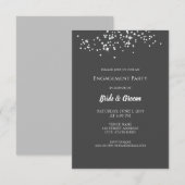 Elegant Rhinestones Engagement Party Save The Date (Voorkant / Achterkant)