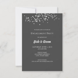 Elegant Rhinestones Engagement Party Save The Date