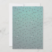Elegant Rhinestones Glitter Aqua 30e verjaardag Kaart (Achterkant)