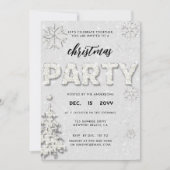 Elegant Rhinestones - Uitnodiging voor kerstfeestd (Voorkant)