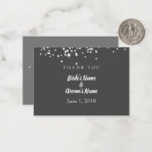 Elegant Rhinestones Wedding Hartelijk dank Notitiekaartje (Voorkant / Achterkant in situ)