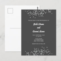 Elegant Rhinestones Wedding Invitation