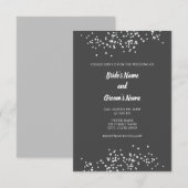 Elegant Rhinestones Wedding Invitation Kaart (Voorkant / Achterkant)
