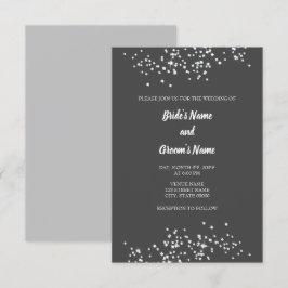 Elegant Rhinestones Wedding Invitation Kaart