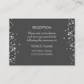 Elegant Rhinestones Wedding Reception Card Informatiekaartje (Voorkant)
