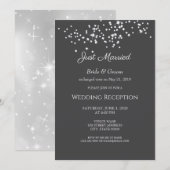 Elegant Rhinestones Wedding Reception Eloped Kaart (Voorkant / Achterkant)