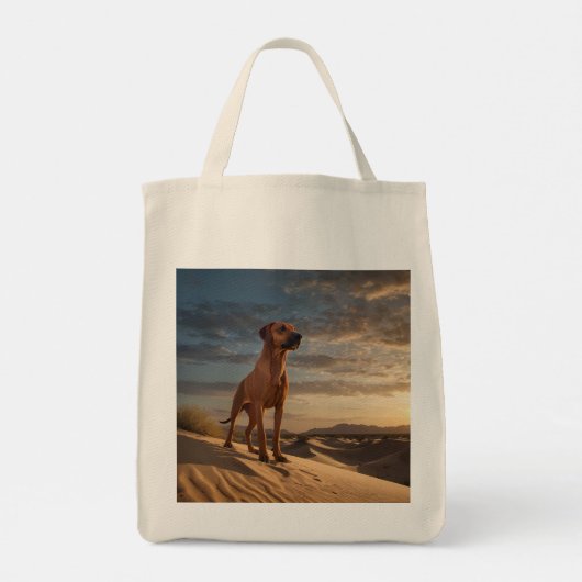 Elegant Rhodesian Ridgeback Grocery Tas (Achterkant)