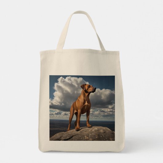 Elegant Rhodesian Ridgeback Grocery Tas (Achterkant)