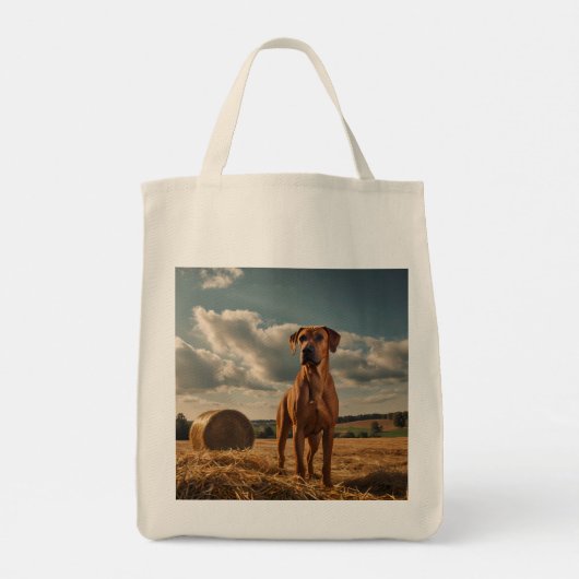 Elegant Rhodesian Ridgeback Grocery Tas (Achterkant)