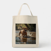 Elegant Rhodesian Ridgeback Grocery Tas (Achterkant)
