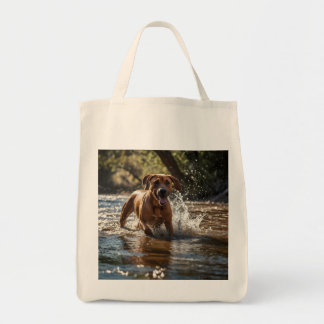 Elegant Rhodesian Ridgeback Grocery Tas