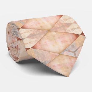 Elegant Rhombus Oranje design Stropdas