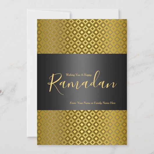 Elegant Rhombus Pattern Ramadan Wenskaart Kaart (Voorkant)