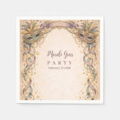 Elegant Ribbon Mask Mardi Gras Masquerade Servet (Voorkant)