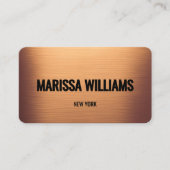 Elegant Rich Copper Gold Modern Visitekaartje (Voorkant)