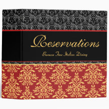 Elegant Rich Damask Restaurant Reserveringsboek