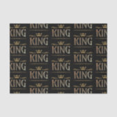 Elegant Rich KING Lettering Medieval Royal Crown Tissuepapier (Voorkant)