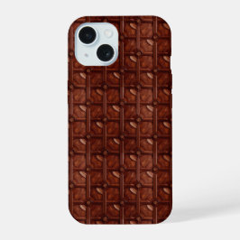 Elegant Rich Mahogany Gepersonaliseerde iPhone 15  Case