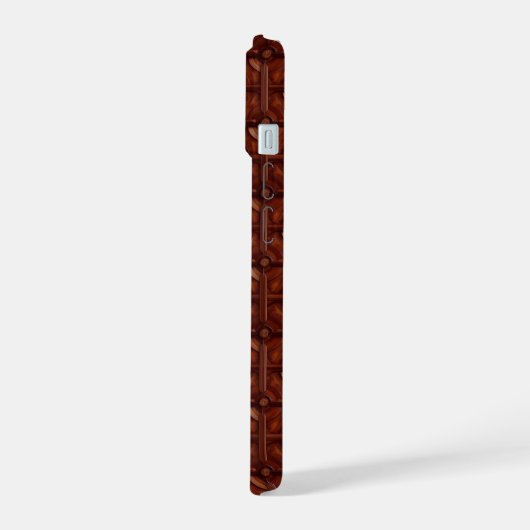 Elegant Rich Mahogany Gepersonaliseerde iPhone 15  iPhone 15 Case (Linkerkant)