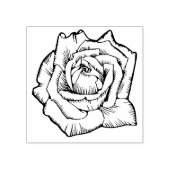 Elegant Rich Roos Blossom Botanical Flower Floral Rubberstempel (Afrduk)