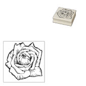 Elegant Rich Roos Blossom Botanical Flower Floral Rubberstempel (Gestempeld)
