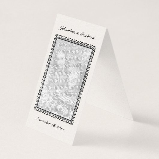 Elegant Riding Hood Wolf zwart wit Tekening Lijst Kaart (Achterkant)