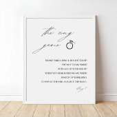 Elegant Ring Game Vrijgezellenfeest Game Sign Poster