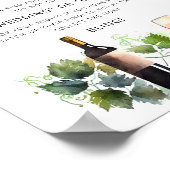 Elegant Ring Game Wine Theme Vrijgezellenfeest tek Poster (Hoek)