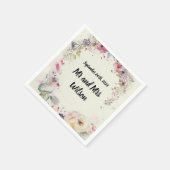 Elegant Ring of Flowers Water Color Napkins Servet (Hoek)