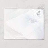 Elegant Ring Pillow sparen de Datum Aankondigingskaart (Achterkant)
