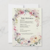 Elegant Ring van Flowers Water Color Details Kaart (Voorkant)