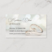 Elegant ringen juwelier celebrant professional visitekaartje (Achterkant)